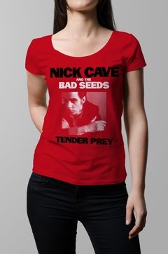 Remera Nick Cave rojo mujer