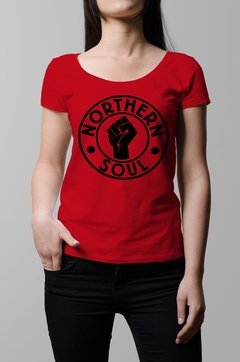 Remera Northern Soul musica roja mujer