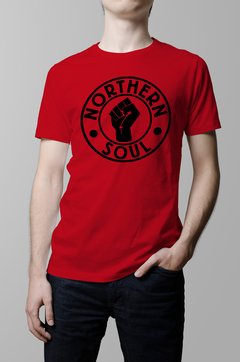 Remera Northern Soul musica roja hombre