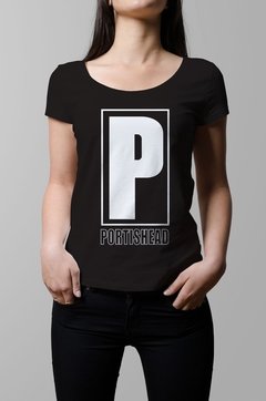 Remera Portishead negra mujer