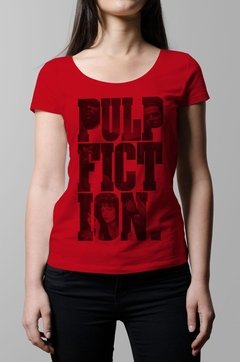 Remera Pul Fiction pelicula rojo mujer