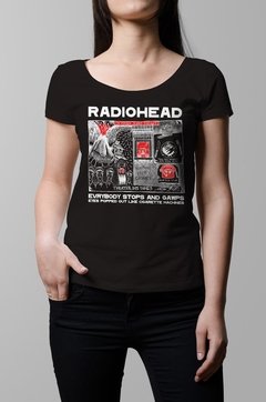 Remera Radiohead kid a negra mujer