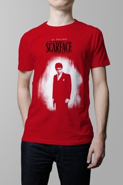 Remera roja Scarface hombre