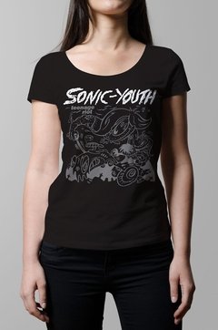 Remera Sonic Youth teenage riot negra mujer