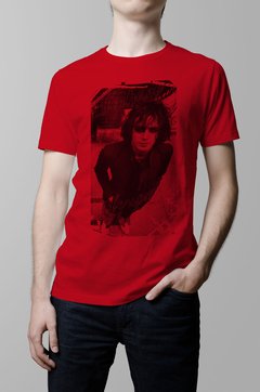 Remera Syd Barrett roja hombre