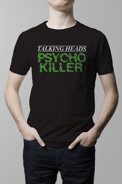 Remera Talking Heads Psycho Killer negra hombre