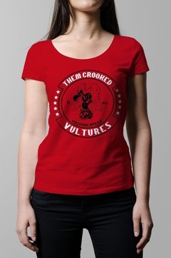 Remera Them Crooked Vultures roja mujer