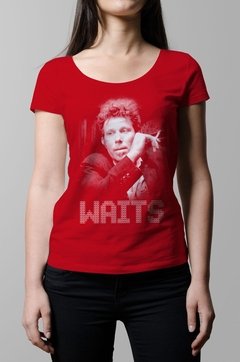 Remera Tom Waits rojo mujer