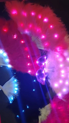 Abanicos de Plumas y LED Souvenir Fiesta