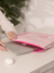 Funda y organizador notebook rosa