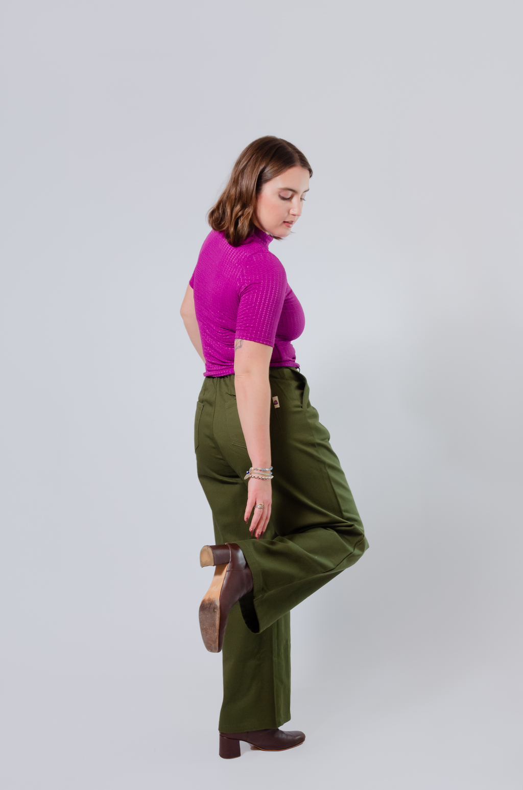 Pantalon verde petroleo hotsell