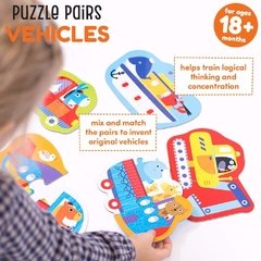 Puzzle Pairs Vehicles Age 18m+ Puzzle - Children's Books