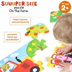 Suuuper Size on the Farm Floor Age 2+ Floor Puzzle - Children's Books
