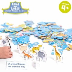 What in the World. Animals Around the Globe Floor Puzzle - tienda online