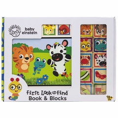 Baby Einstein - 10 Wooden Blocks and Interactive First Look and Find Board Book Set - PI Kids - comprar online