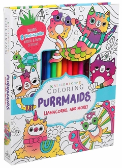 Kaleidoscope Coloring: Purrmaids, Llamacorns, and More! [With Marker] ( Kaleidoscope )