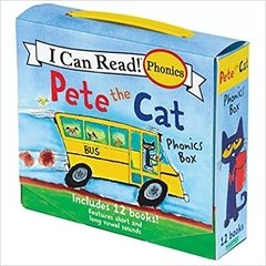 Pete the Cat 12-Book Phonics Fun!: Includes 12 Mini-Books Featuring Short and Long Vowel Sounds