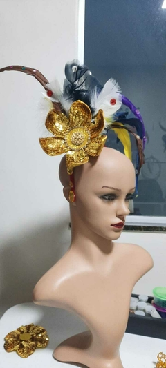 Tiara com flor de paetê - buy online