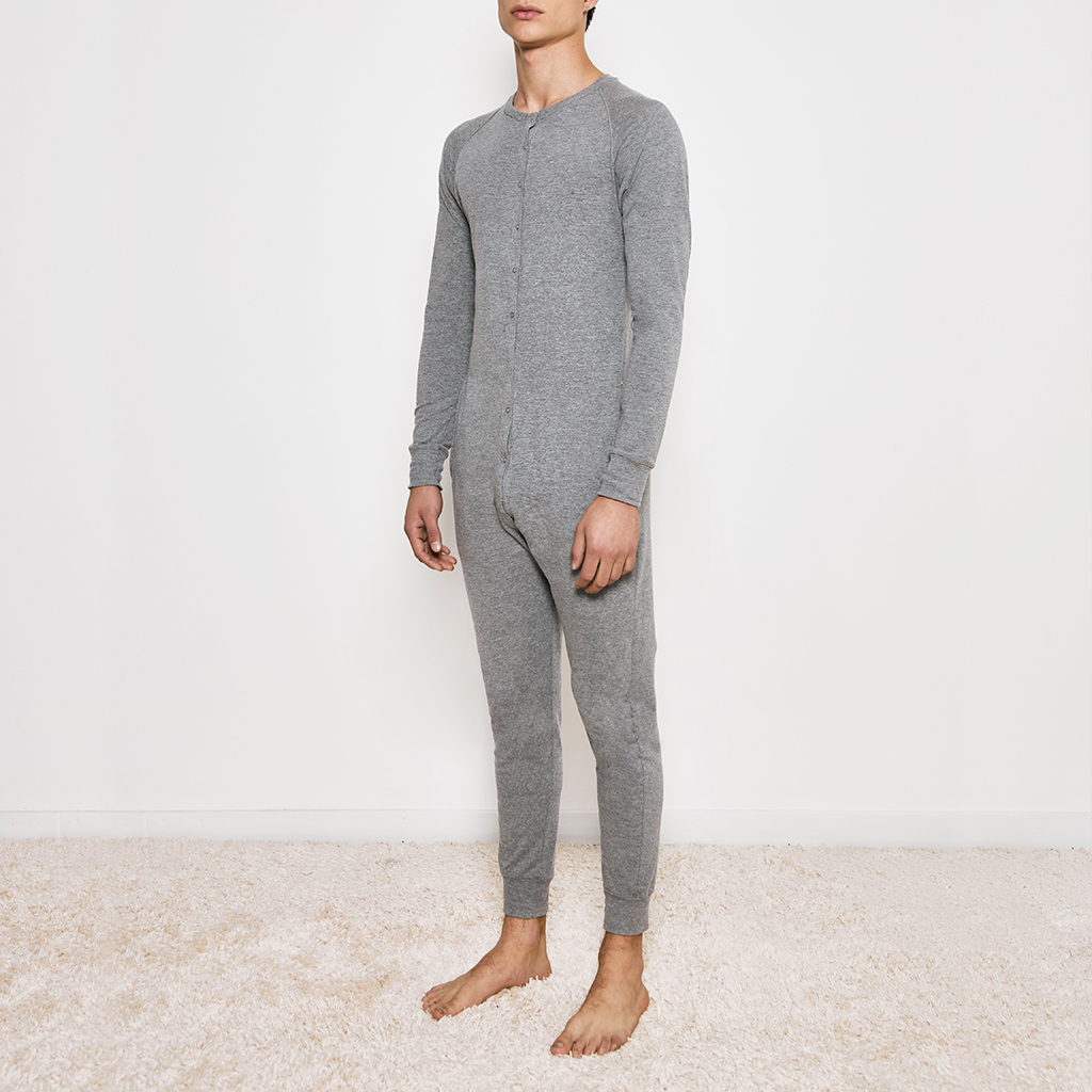 DOMIGO one piece pajamas. Melange grey - Silvio Sierra