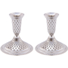 CANDELABRO DE NIQUEL 13 cm rombos