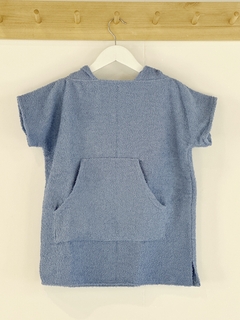 Happy Poncho de Toalla Azul Cielo, talle 2 a 4 años - comprar online