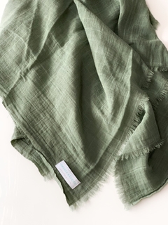 Manta Baby & Deco Grande Gasa Doble Verde Seco desflecada - comprar online