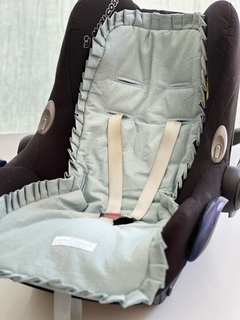 Colchoncito Baby con Volados Tusor Celeste - comprar online