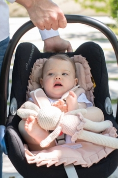 Colchoncito Baby con Volados Tusor Rosa