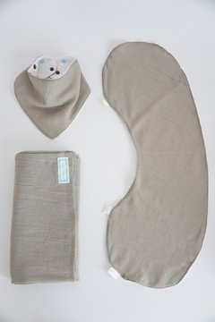 Manta XL de gasa de algodón simple Gris - comprar online