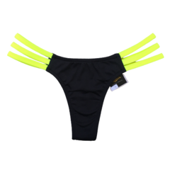 Calcinha Fio Dental TIF Preto-Amarelo Neon - comprar online