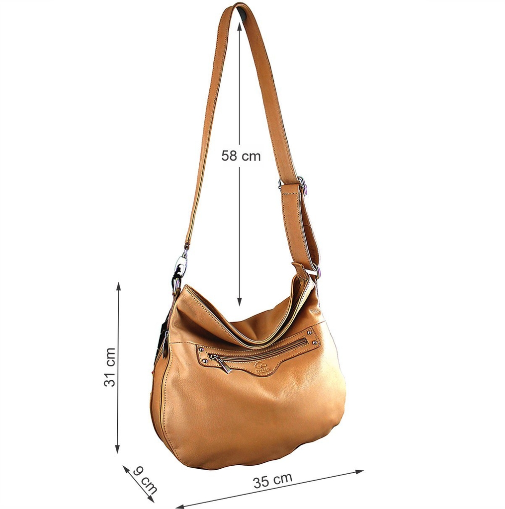 Cartera cuero gondola leather hobo bag