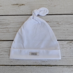 Gorrito algodón blanco TALLE ÚNICO