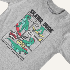 Remera dinos gris - comprar online