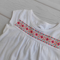 Remera importada franja flores - comprar online