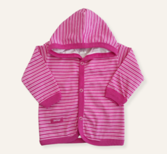 Campera rayada fucsia