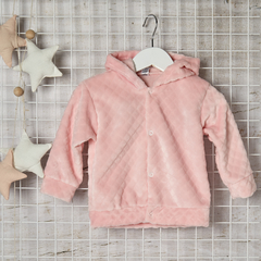 Campera piel rosa