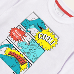 Remera dinos cool blanco - comprar online