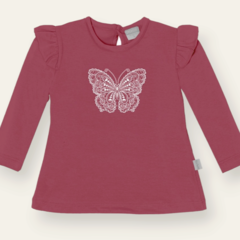 Remera butterfly cereza