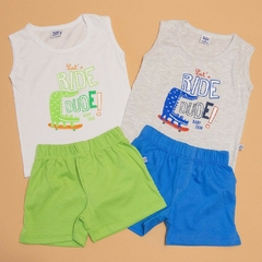 Conjunto COCO EN PATINETA azul - comprar online