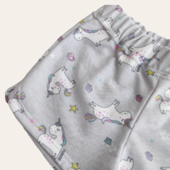 Short algodón unicornios gris - comprar online