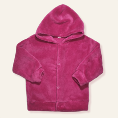 Campera piel fucsia