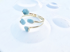 Bracelete Queen | água-marinha ouro - MIMPPY - Jóias em Prata e Semijóias | Acessórios Femininos com Cristal e Pedras Naturais