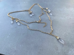 Colar Fractal cristal Ouro - MIMPPY - Jóias em Prata e Semijóias | Acessórios Femininos com Cristal e Pedras Naturais