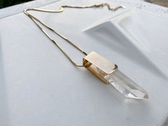 Colar Pure cristal | ouro - MIMPPY - Jóias em Prata e Semijóias | Acessórios Femininos com Cristal e Pedras Naturais