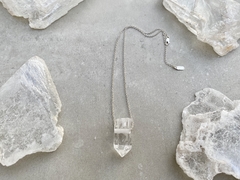 Colar difusor quartzo branco | prata na internet