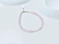 Pulseira Luz Quartzo-rosa ((prata))