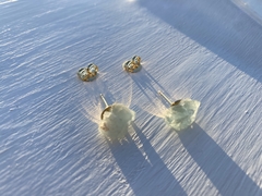 Brinco Mini água-marinha ouro - MIMPPY - Jóias em Prata e Semijóias | Acessórios Femininos com Cristal e Pedras Naturais