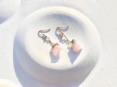 Brinco Joy quartzo-rosa ouro - comprar online