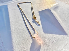 Colar Ayo quartzo-rosa ouro - comprar online