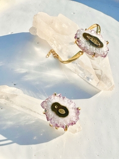 Bracelete Hera flor de ametista Ouro - comprar online